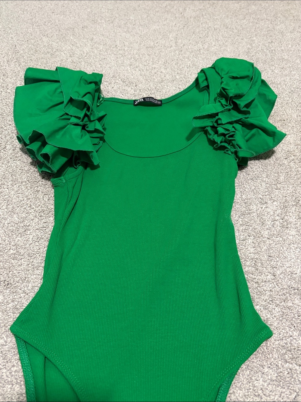 Zara Ruffled Bodysuit - Picture 2 of 3